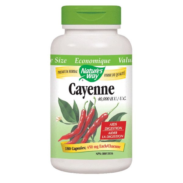 Natures Way Cayenne 40, 000 HU 180 caps