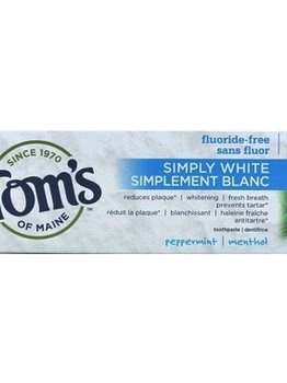 Tom’s Simply White Fluoride-Free Peppermint Toothpaste 85 mL