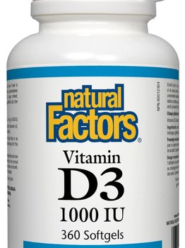 Natural Factors Natural Factors Vitamin D3 1000 IU 360 softgels