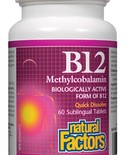 Natural Factors Natural Factors Vitamin B12 Methylcobalamin 5000mcg 60 tabs