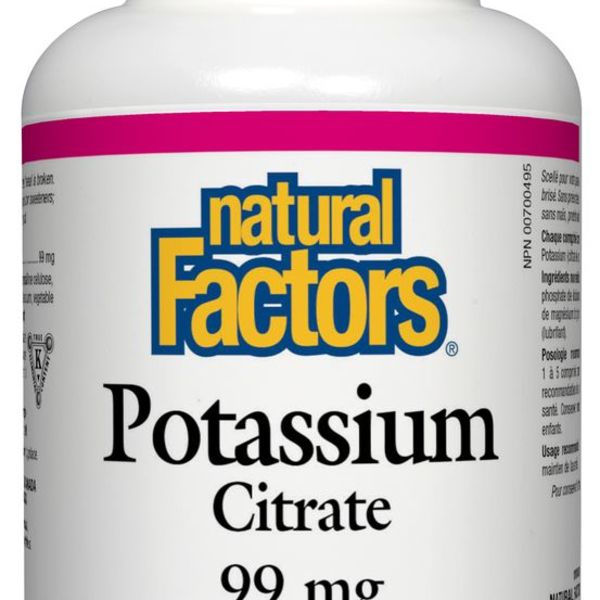 Natural Factors Natural Factors Potassium Citrate 99mg 180 tabs