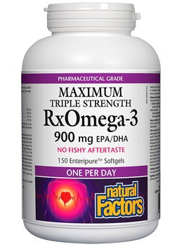 Natural Factors Natural Factors Maximum Triple Strength RxOmega-3 900mg 150 Enteripure softgels