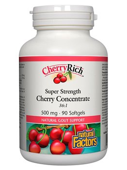 Natural Factors Natural Factors CherryRich Super Strength Cherry Concentrate 500mg 90 softgels