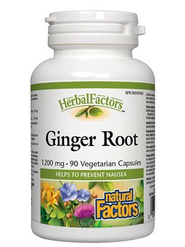 Natural Factors Natural Factors Herbal Factors Ginger Root 1200 mg 90 caps