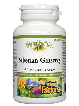 Natural Factors Natural Factors Herbal Factors Siberian Ginseng Extract 250mg 90 caps