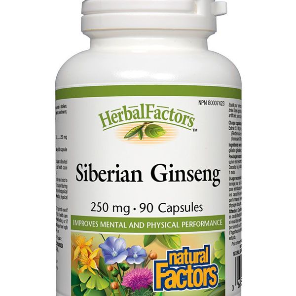 Natural Factors Natural Factors Herbal Factors Siberian Ginseng Extract 250mg 90 caps
