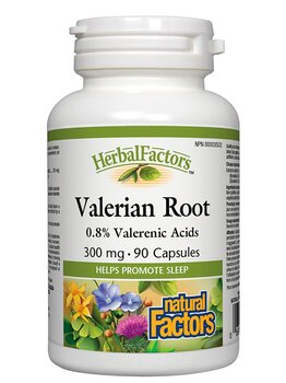 Natural Factors Natural Factors Herbal Factors Valerian Root Extract 300 mg 90 caps