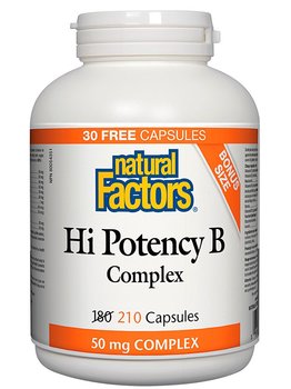 Natural Factors Natural Factors BONUS Hi Potency B Complex 50mg 210 caps