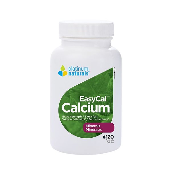 Platinum Naturals Platinum Easycal Calcium Extra Strength 120 softgels