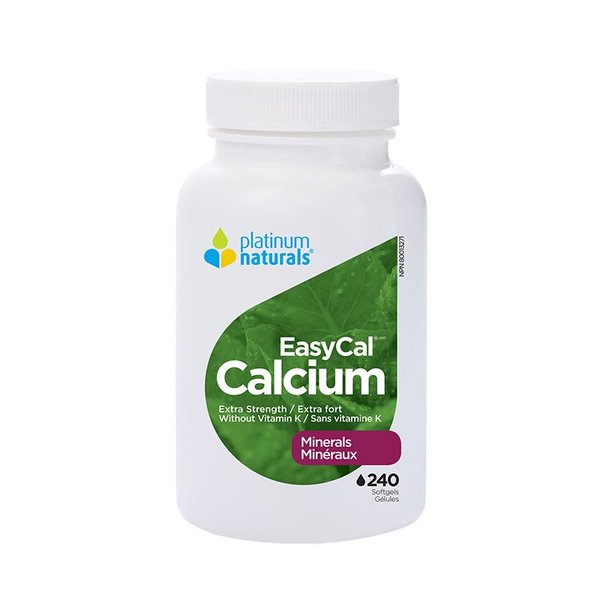 Platinum Naturals Platinum Easycal Calcium Extra Strength 240 softgels