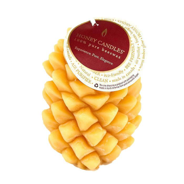Honey Candles Honey Candles Pure Beeswax Pine Cone Natural