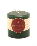 Honey Candles Honey Candles Pure Beeswax 3” Pillar Forest Green