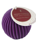Honey Candles Honey Candles Pure Beeswax Fluted Sphere Violet