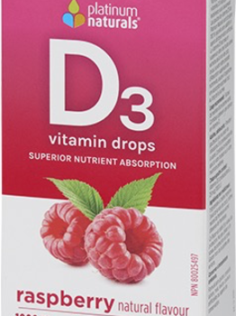 Platinum Naturals Platinum Delicious D Vitamin D3 1000 IU Raspberry 15ml