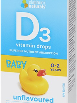 Platinum Naturals Platinum Delicious D Vitamin D3 400 IU for Infants 15ml