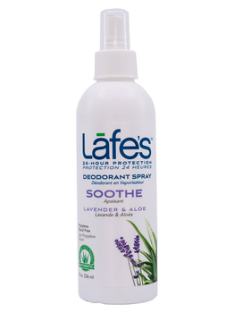 Lafes Lafe's Crystal Deodorant Spray Soothe Lavender and Aloe 8 oz