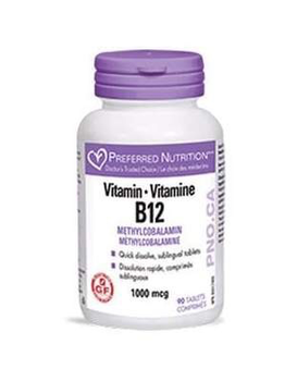 Preferred Nutrition Preferred Nutrition Vitamin B12 Methylcobalamin 1000mcg 90 tabs