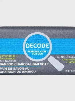 Decode Decode for Men Bamboo Charcoal Bar Soap Lemongrass Sandalwood
