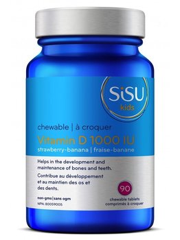 SISU SISU Kids Vitamin D 1000 IU Strawberry-Banana 90 chewable tabs