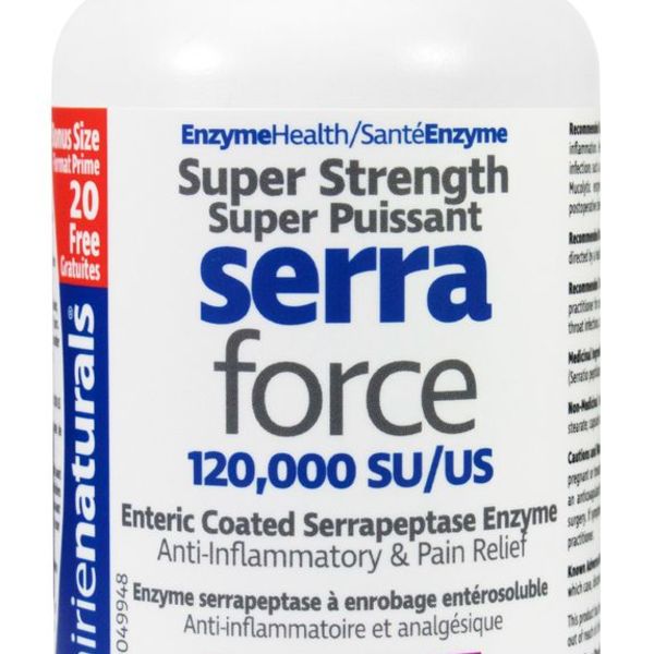 Prairie Naturals Prairie Naturals Serra-Force 120,000 SU 140 vcaps BONUS