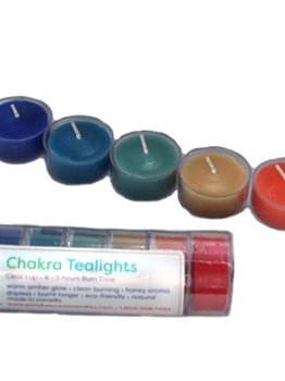 Honey Candles Honey Candles Pure Beeswax Chakra Tea Light Roll