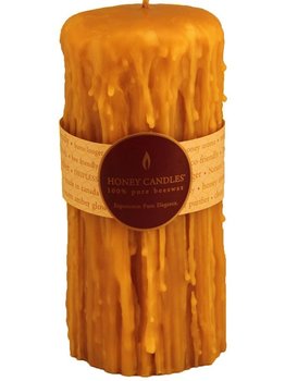Honey Candles Honey Candles Pure Beeswax Heritage Drip 7”Pillar