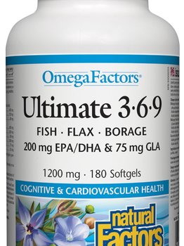 Natural Factors Natural Factors OmegaFactors Ultimate 3-6-9 180 softgels