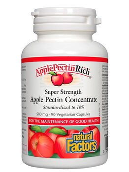 Natural Factors Natural Factors Apple Pectin Rich Super Strength Apple Pectin Concentrate 500mg 90 caps