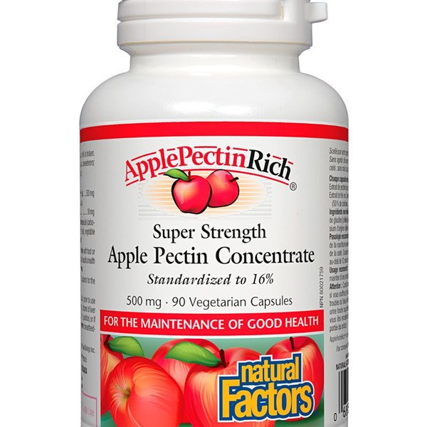 Natural Factors Natural Factors Apple Pectin Rich Super Strength Apple Pectin Concentrate 500mg 90 caps