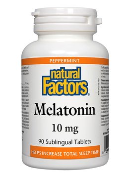 Natural Factors Natural Factors Melatonin 10mg Peppermint 90 subtab