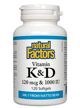 Natural Factors Natural Factors Vitamin K & D 120 softgels