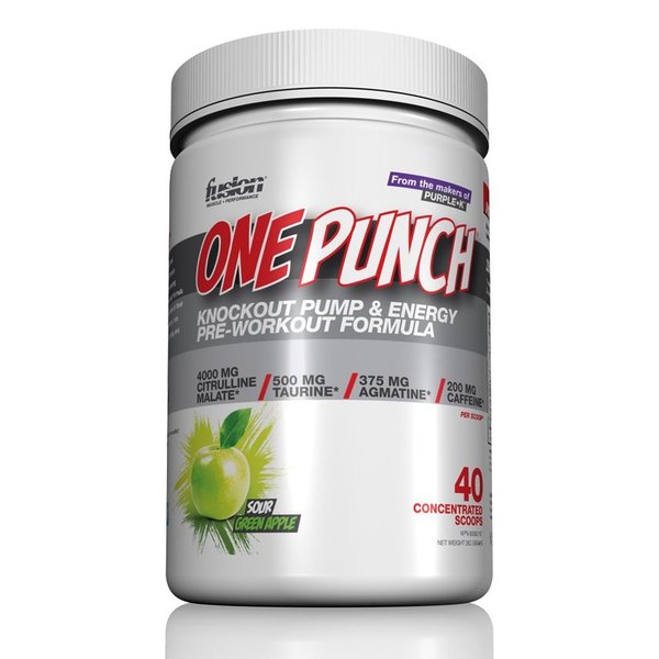 Fusion Bodybuilding Fusion One Punch Pre-Workout Sour Green Apple 280g