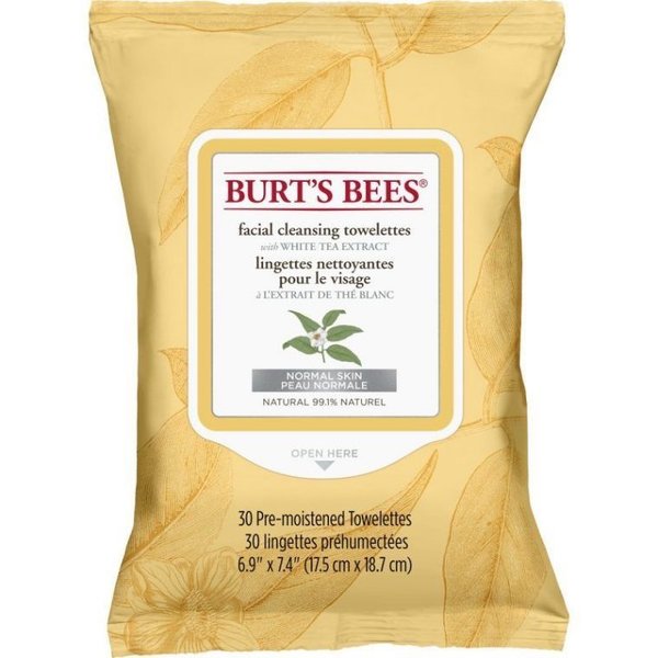 Burts Bees Burts Bees White Tea Face Wipes 30’s
