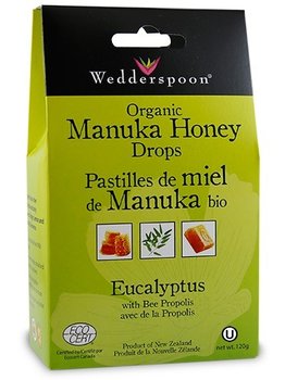 Wedderspoon Wedderspoon Organic Manuka Honey Drops Eucalyptus 120g