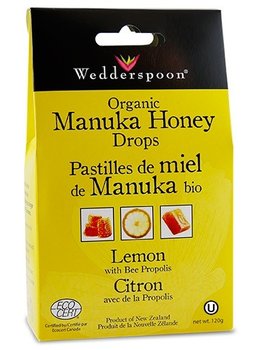 Wedderspoon Wedderspoon Organic Manuka Honey Drops Lemon 120g