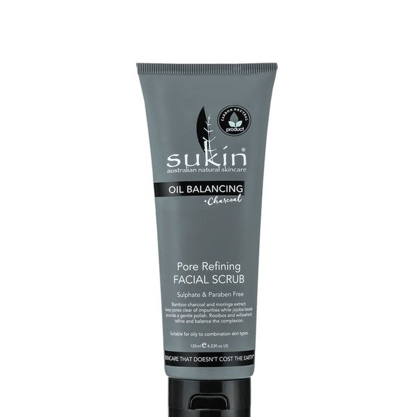 Sukin Sukin Oil Balancing + Charcoal Pore Refining Facial Scrub 125ml