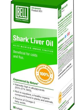 Bell Lifestyle Bell Shark Liver Oil 500mg 90 softgels