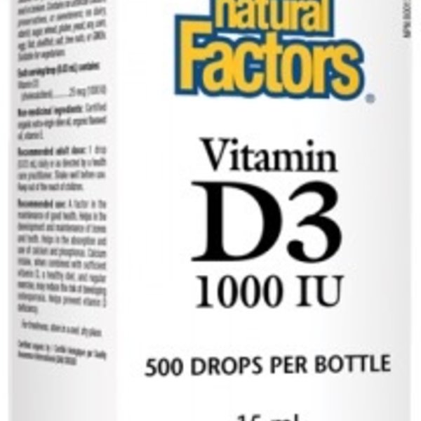 Natural Factors Natural Factors Vitamin D3 Drops 1000 IU 15ml