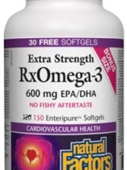 Natural Factors Natural Factors RxOmega-3 BONUS extra strength EPA/DHA 600mg 150 softgels