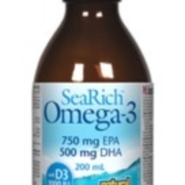 Preferred Nutrition Natural Factors SeaRich Omega 3 Lemon Meringue with Vit D 1000IU 200ml