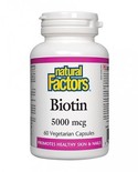 Natural Factors Natural Factors Biotin 5000mcg 60 caps