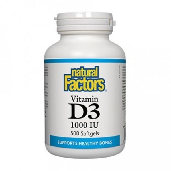 Natural Factors Natural Factors Vitamin D3 1000 IU 500 softgels