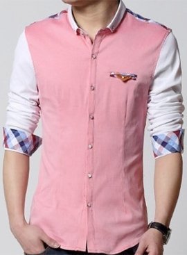 Peach Colored Full Sleeve Shirt