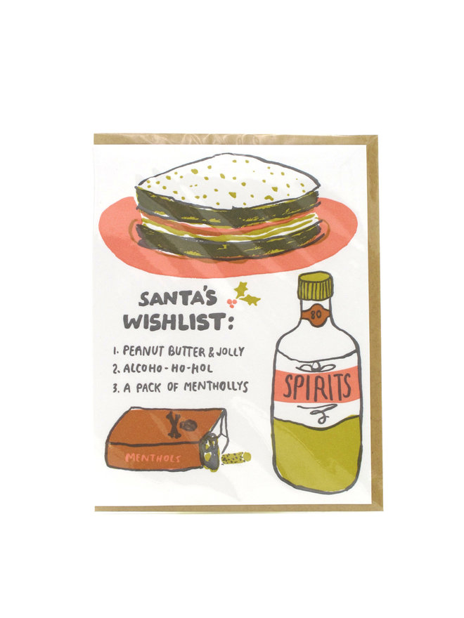 Santa's Wish List Holiday Greeting Card