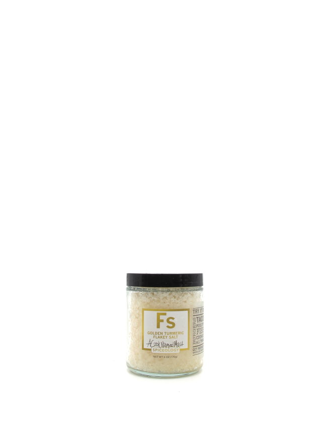 Spiceology Golden Turmeric Flakey Salt Glass Jar 4.6oz