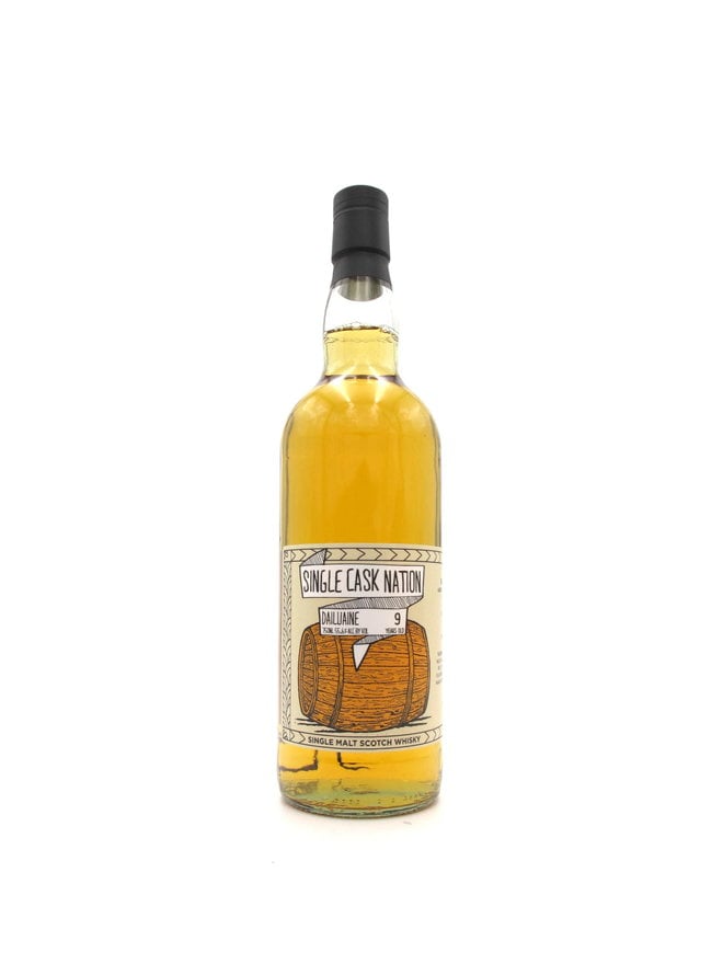 Single Cask Nation Dailuane 2009 9 Year Cask Strength First Fill Bourbon Cask Scotch Whisky 750mL