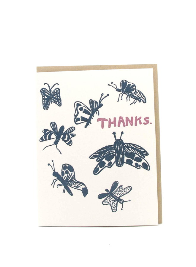 Thanks Moth Egg Press Greeting Card