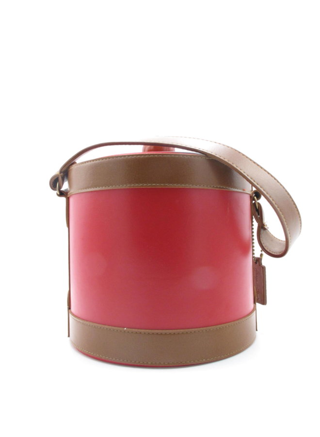 Vintage Georges Briard Red Vinyl Ice Bucket