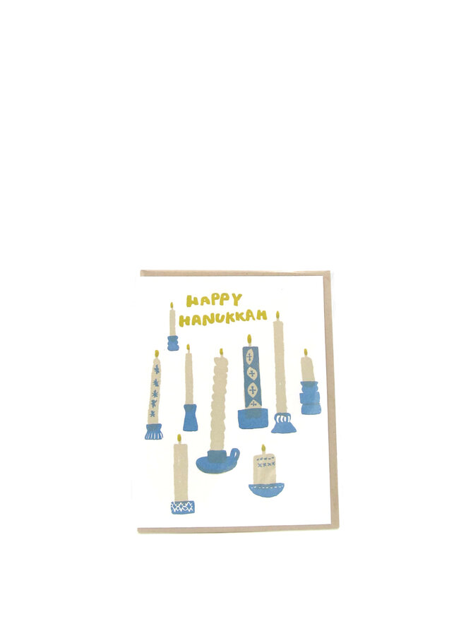 Happy Hanukkah Egg Press Greeting Card