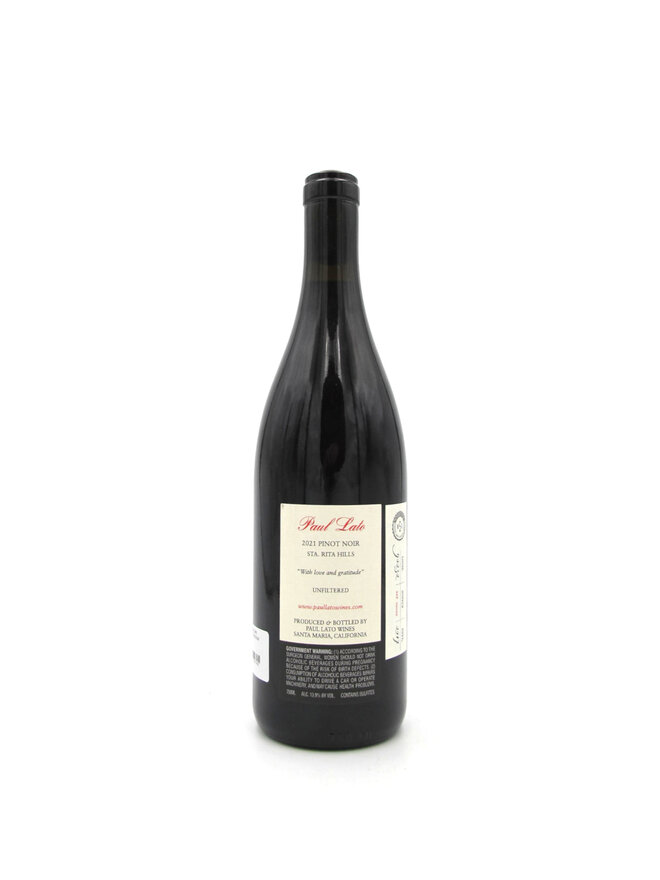 2021 Paul Lato 'S.R.H.' Pinot Noir 750ml